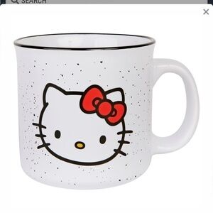 HELLO KITTY FACE 20OZ CERAMIC CAMPER MUG.  Excellent condition.
